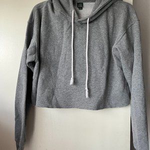 Wild Fable Quilted Cropped Pullover Hoodie Womens Size Large